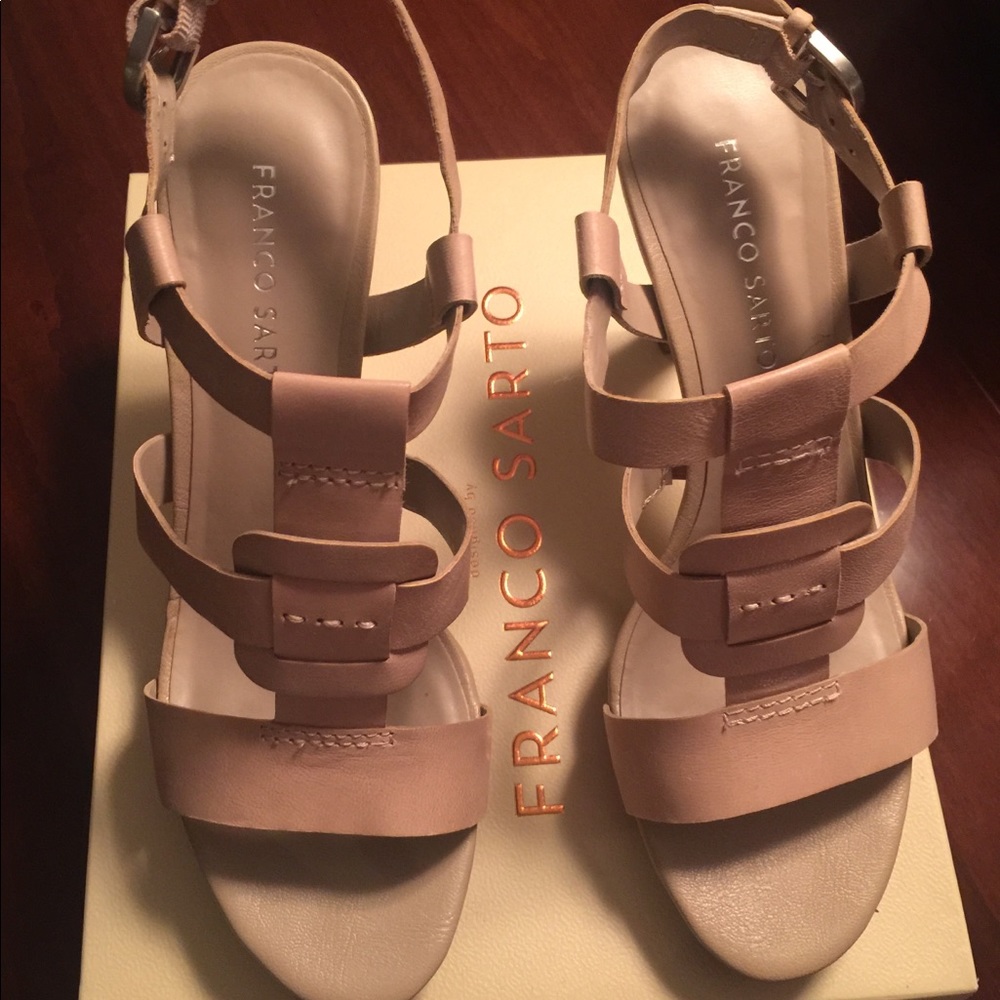 Franco Sarto tan leather sandals worn once.